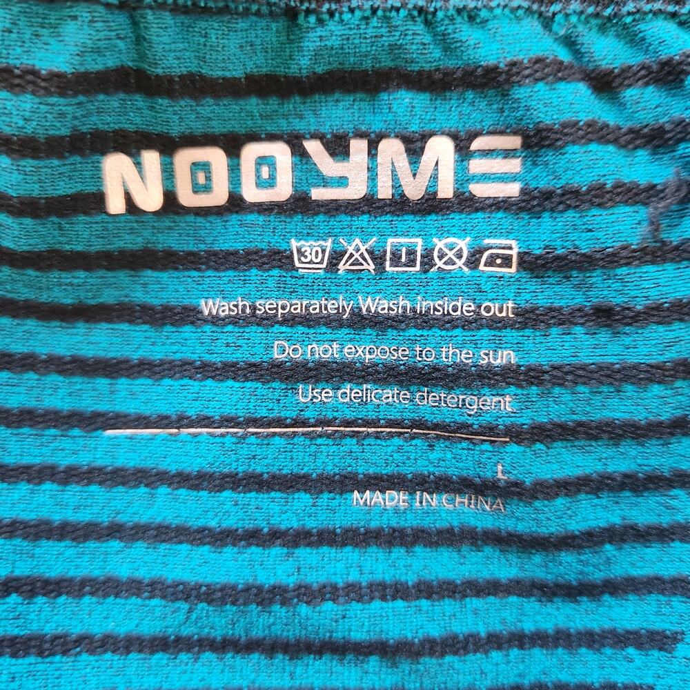 Nooyme Bamboo Compression Legging Base Layer Athletic Cycling teal & black sz L - Picture 3 of 8